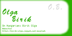 olga birik business card